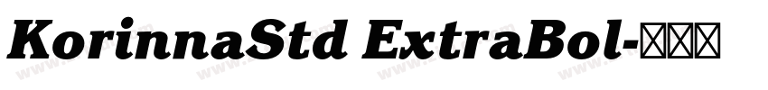 KorinnaStd ExtraBol字体转换